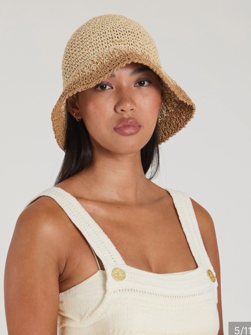 Eugenia Kim Straw Bucket Hat NWT